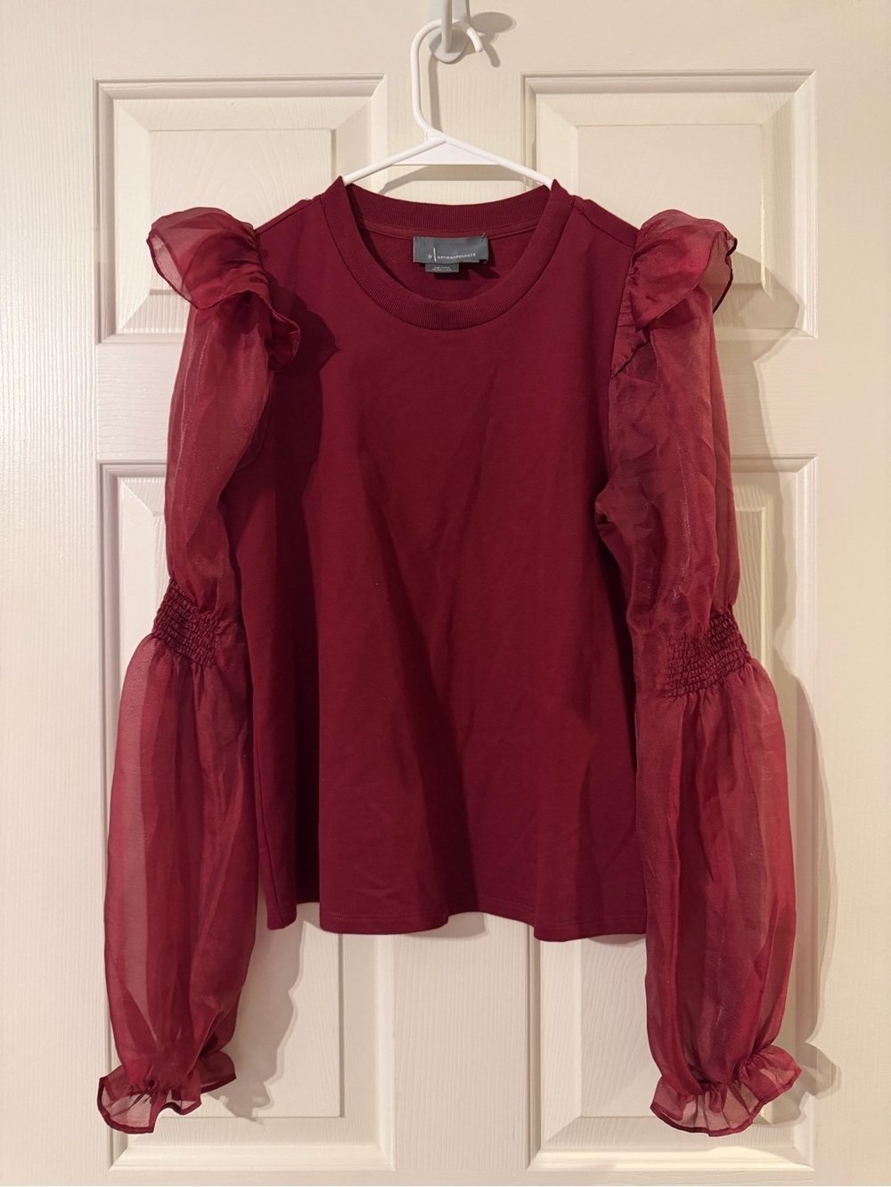 Anthropologie x English Factory Ruffle Smocked Blouse - size XS